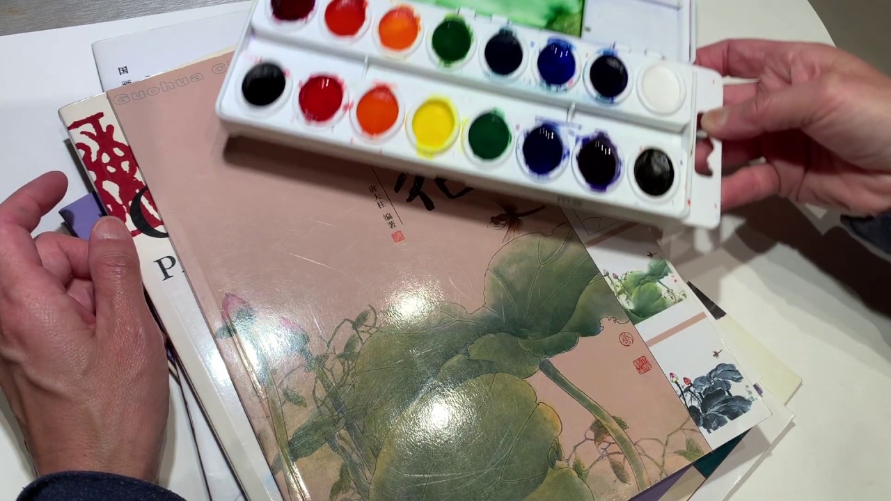 Chinese painting instruction books review - spontaneous style flowers birds asmr