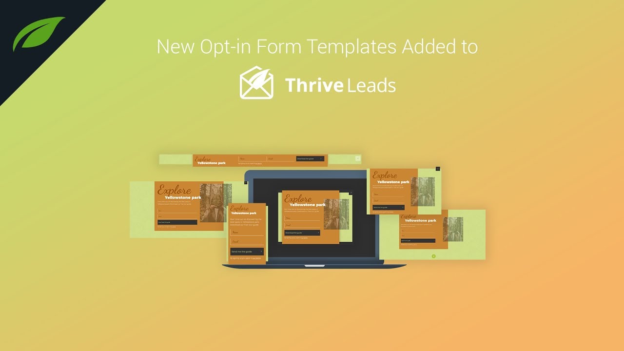 Modern Opt-in Form Templates for Outdoors Websites