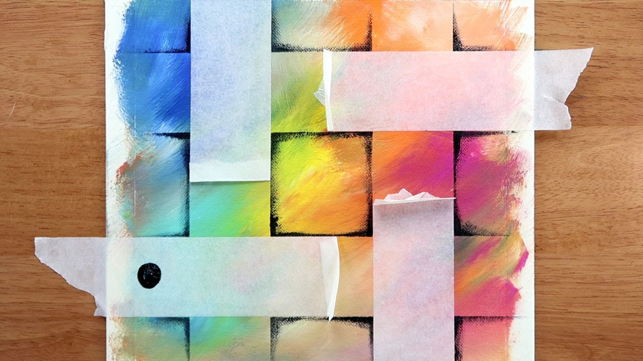 Simple Weave Technique with Masking Tape / 358 / Palette Knife and Brushes