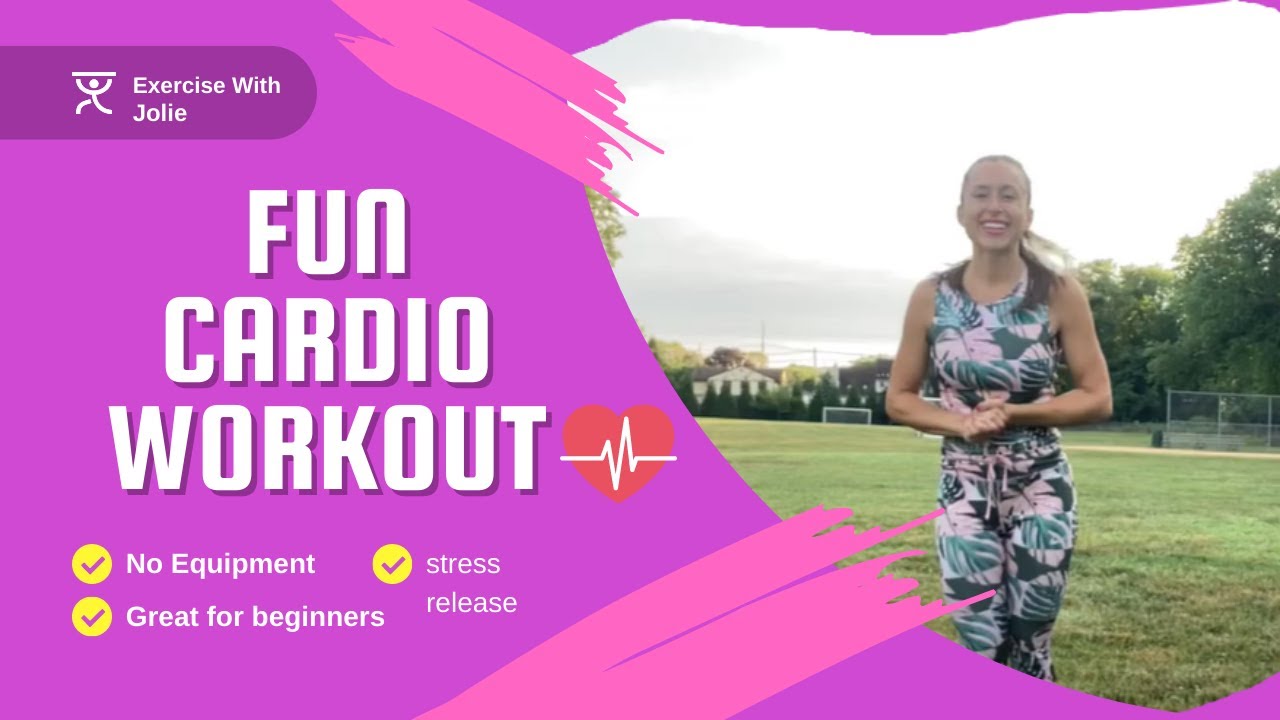 Fun Cardio Workout- 10 Minutes (for ALL fitness levels!) with Jolie!