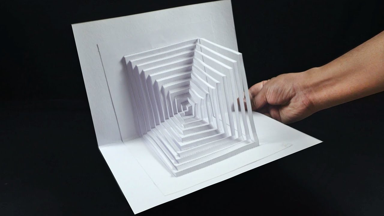 Kirigami Paper Art Pop Up Easy - Tutorial