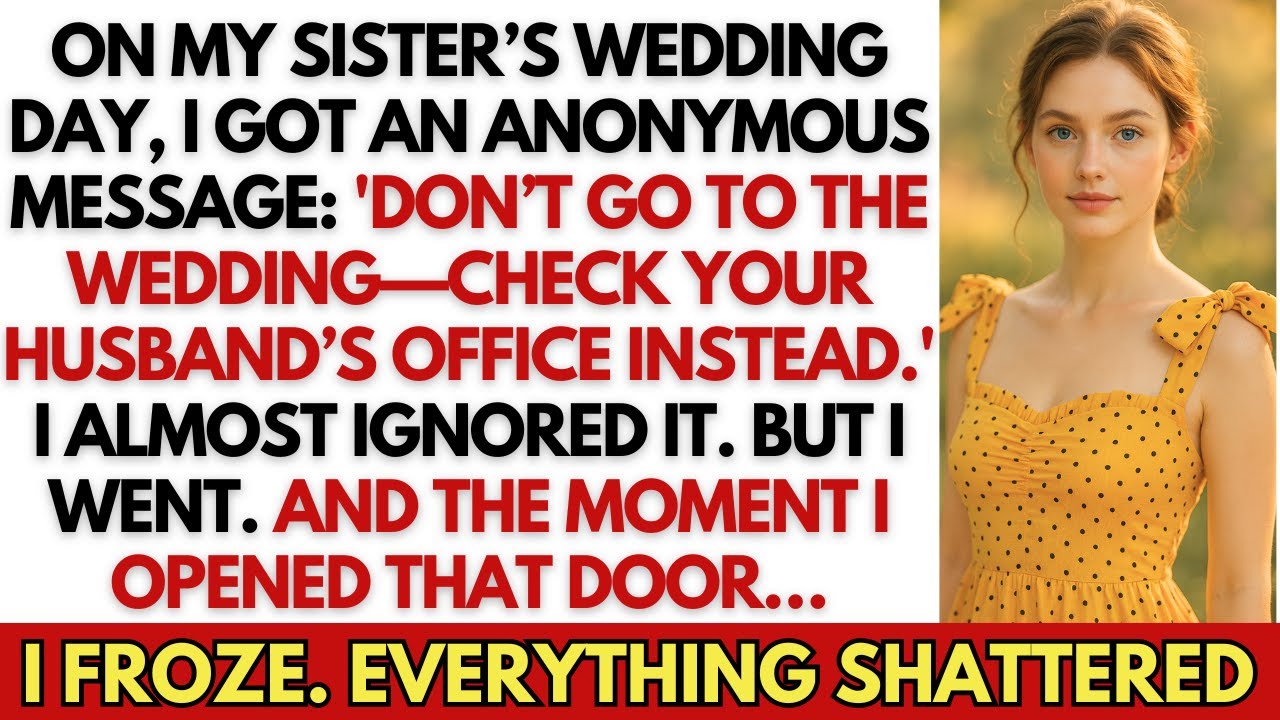 On My Sister’s Wedding Day, I Got A Message: 'Skip The Wedding. Check His Office.' I Went—And Froze.