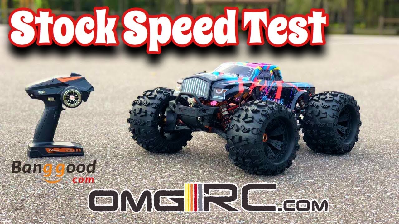 RC Speed Test - Eachine EAT02 1/8 4WD 2.4G RC Car Brushless Monster Truck OMGRC