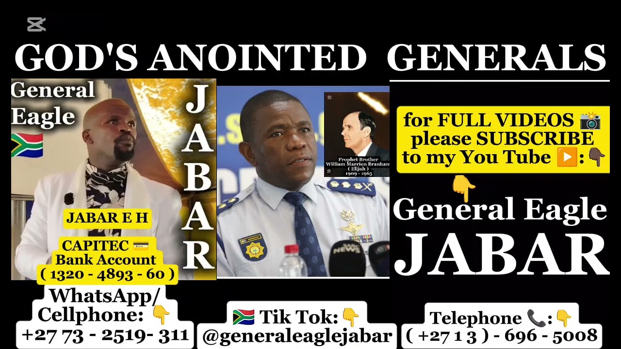 God's Annointed Generals without controversy.General Nhlanhla Sibusiso Mkhwanazi and Gen Eagle Jabar