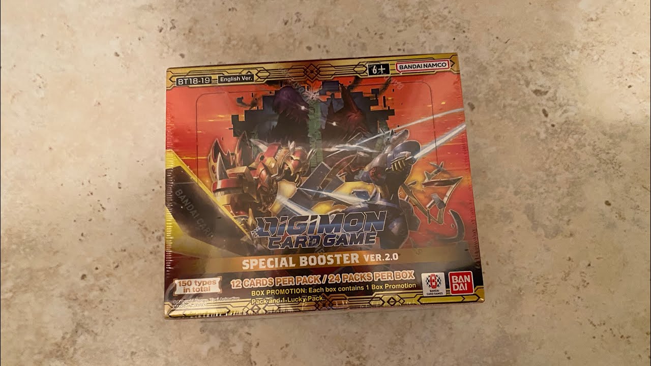 Digimon Card Game - Release Special Booster 2.0 (BT18-20) Unboxing Booster Box