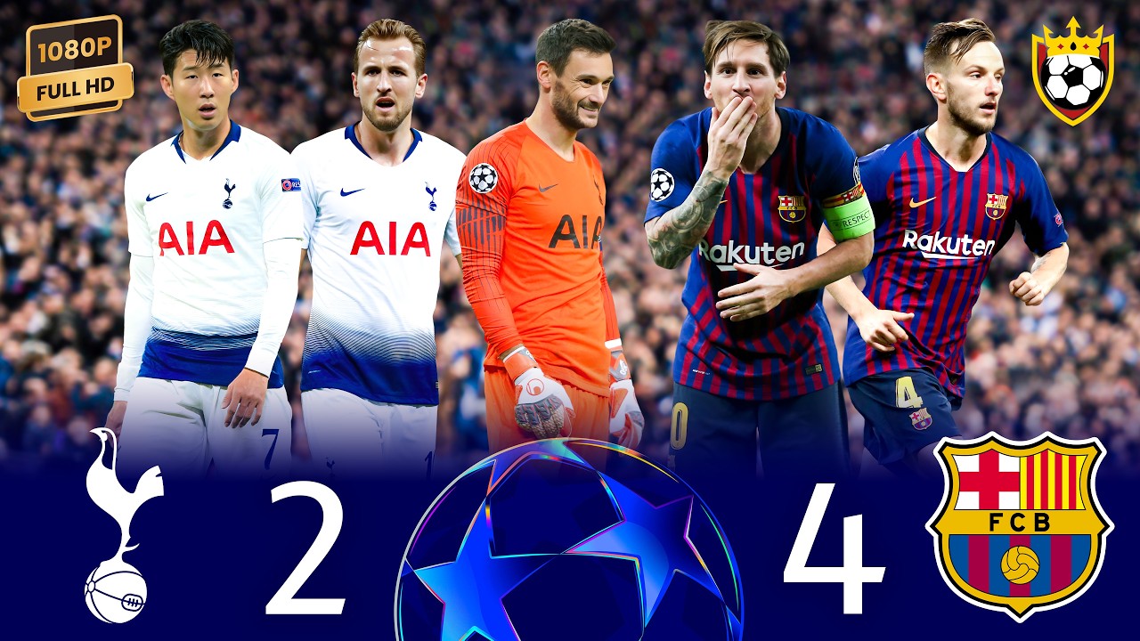 Магия Месси ослепляет мир🔮🪄, покоряет Лондон🐐🎩🌟❯ Тоттенхэм (2-4) Барселона ● UCL 2019 🎬 FHD