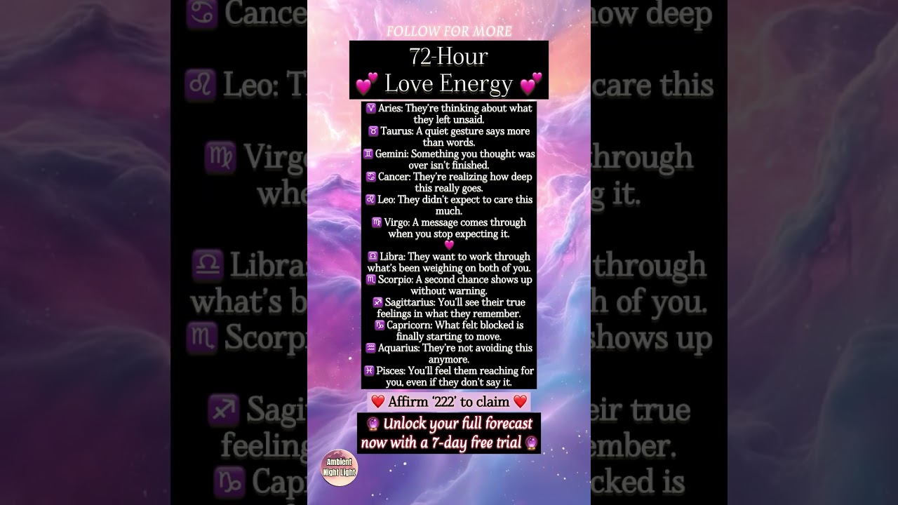 💞 72-Hour Love Forecast 💌 What&rsquo;s Unfolding Between You Two&hellip; Finally 💕 #lovehoroscope