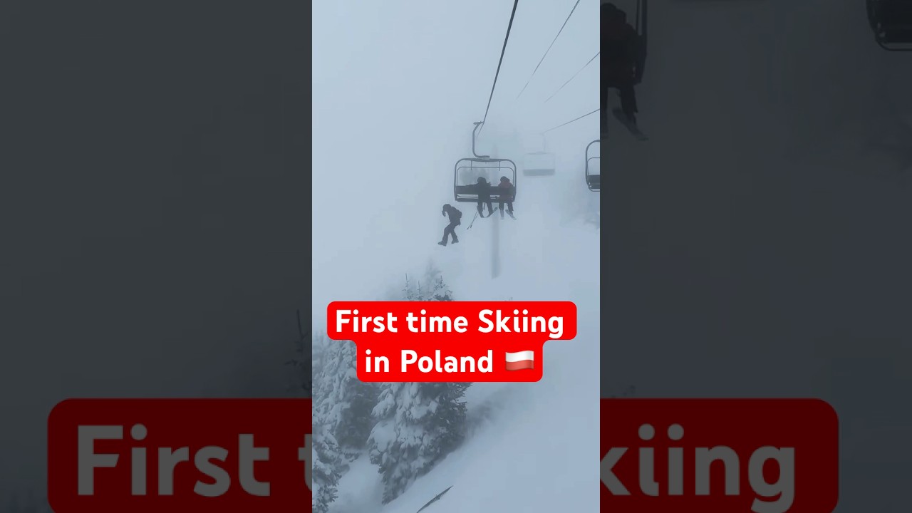 First Time Skiing in Poland 🇵🇱 #poland #winter #skiing #europe #tatra #alps #indianinpoland