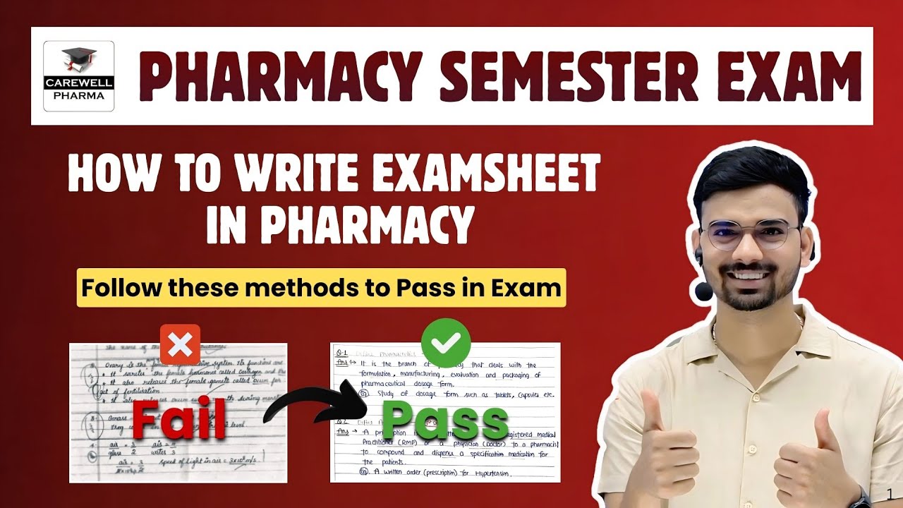 How to Write answer in Pharmacy Exam 🔥 | Topper's answer writing Hack | Carewell Pharma