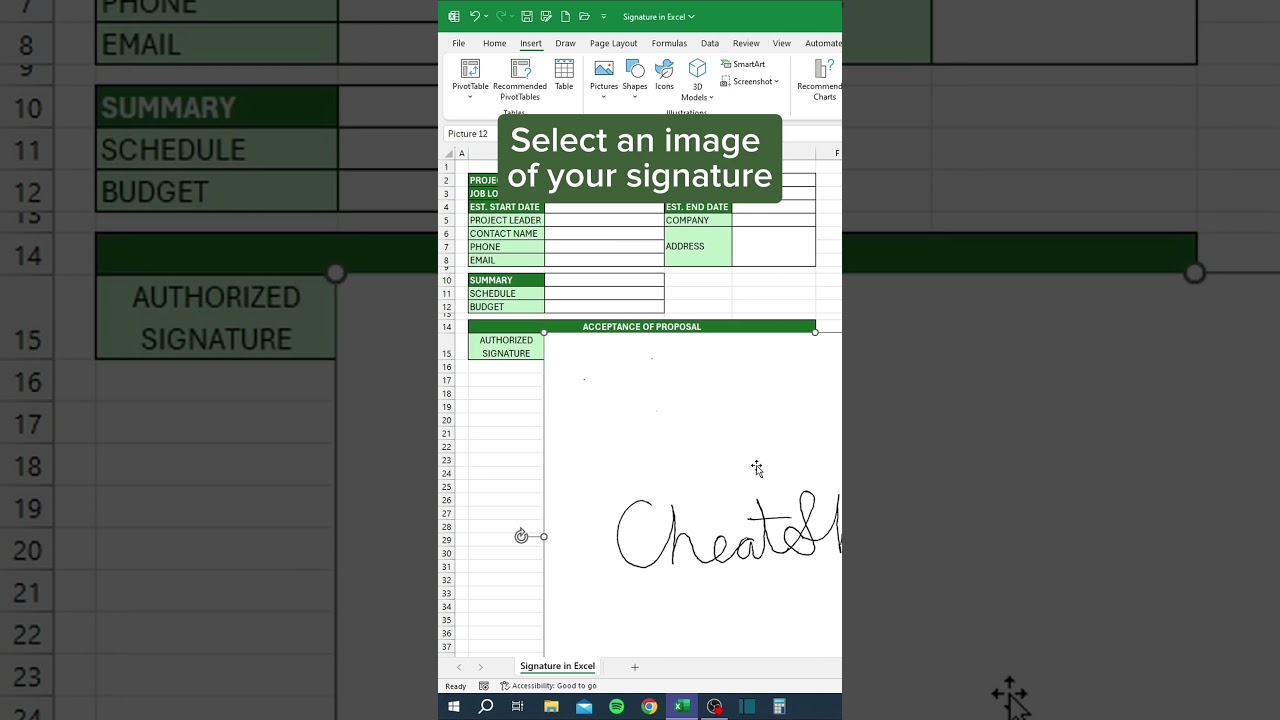 Подпись в Excel‼️ #excel