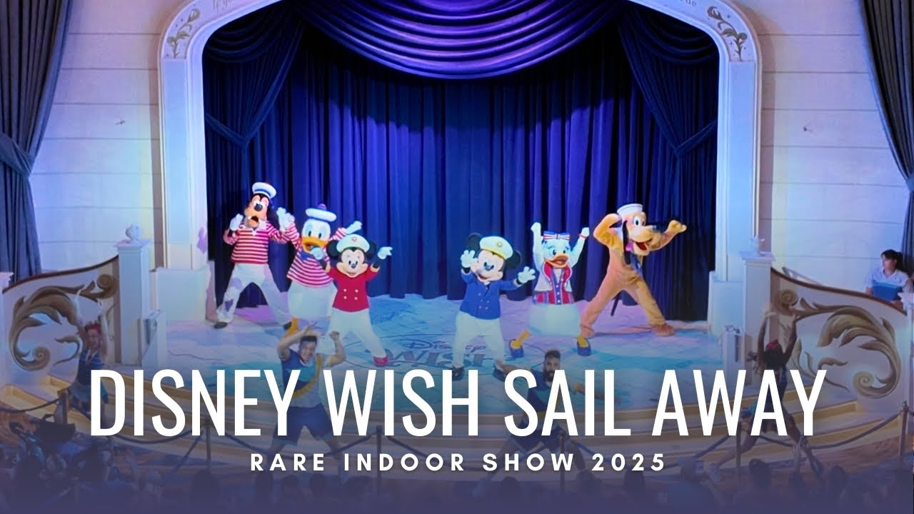 Disney Wish Sail Away Party 2025 | Rare Indoor Disney Cruise Show