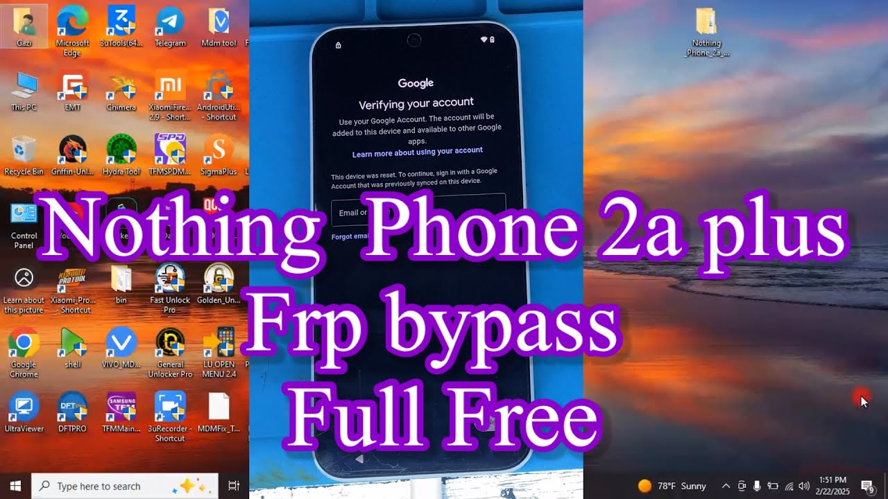 Nothing  Phone 2a plus Frp bypass