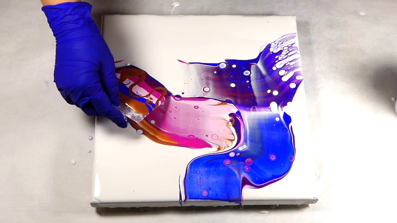 New Technique &ndash; Reversed Swipe &ndash; Acrylic Pour &ndash; Big Cells &ndash; Lego Fluid &ndash; Tutorial &ndash; Easy