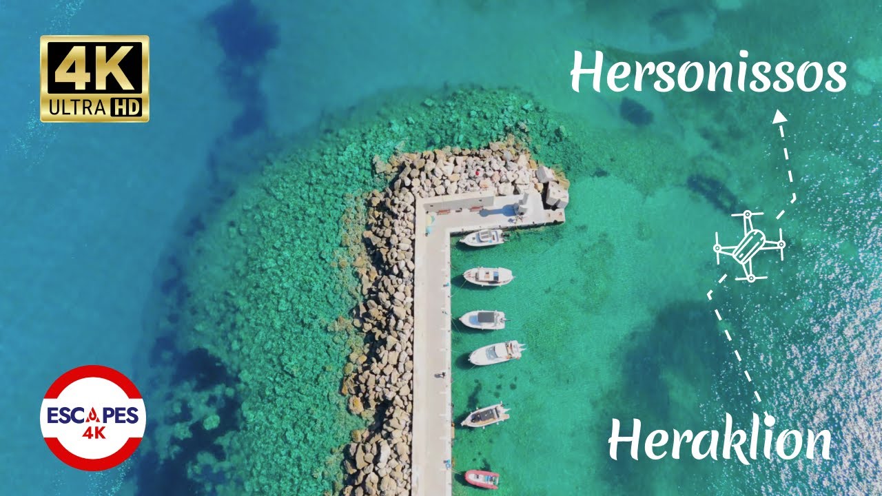 Exploring 💎 Hersonissos Crete 🇬🇷 from Above | Stunning Drone Footage ▶ DJI mini 4 Pro [ 4K  60fps ]