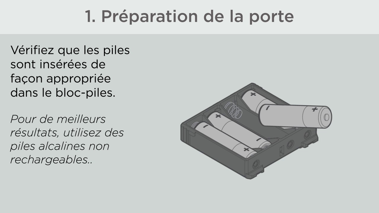 SmartCode 10 Pêne dormant électronique à écran tactile : Processus d’orientation de porte manuel