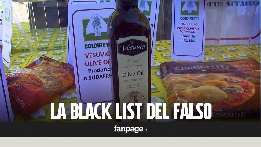 Prodotti italiani: la Coldiretti denuncia la black list del falso e dei prodotti importati