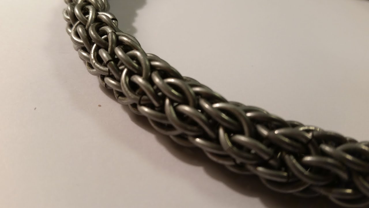 Плетение Candy Cane Cord. Плетение из колец.  Как сделать цепочку? Урок 8.