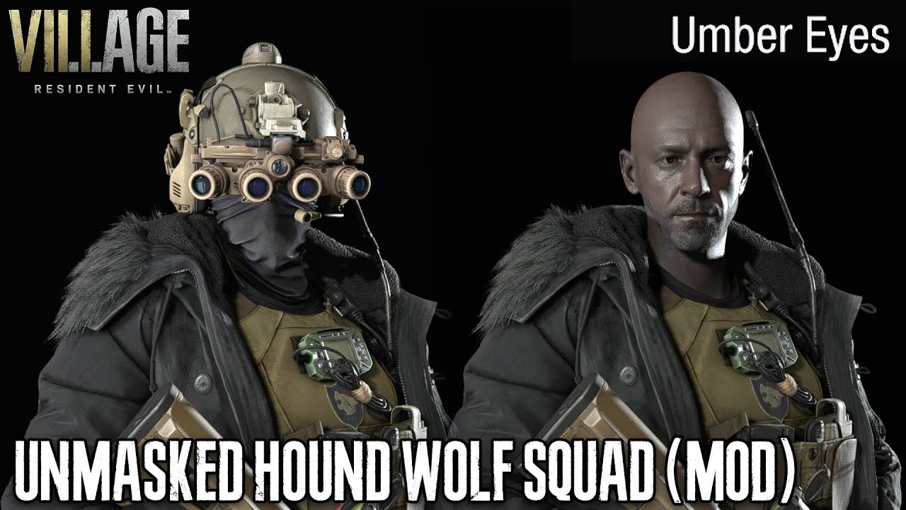 RESIDENT EVIL Village - The Hound Wolf Squad Unmasked And No Helmet (MOD)