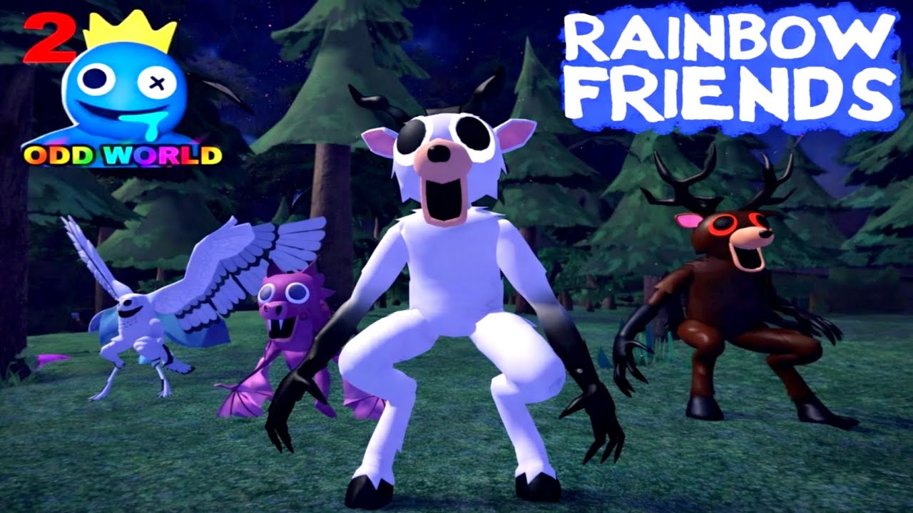 99 Nights in the Forest Playing Rein Deer, Hungry Deer, Bat, Owl in Rainbow Friends 2 Full Gameplay