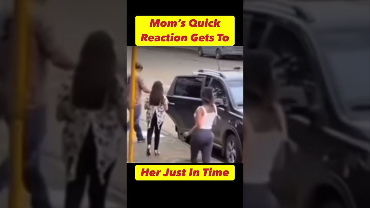 Mom Saves Daughter From Kidnapper Quick Reaction 💪 #shorts #reaction
