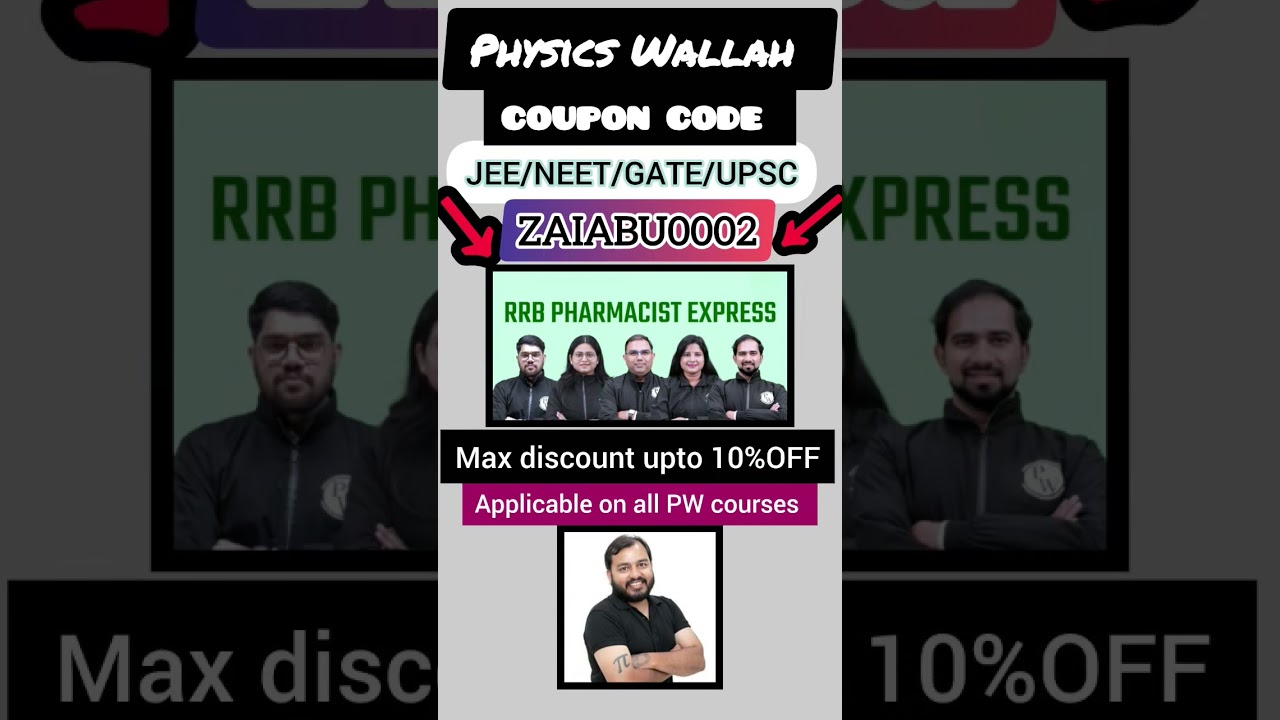 RRB Pharmacist Express Batch |🔥PW RRB Pharmacist Express Batch coupon code 