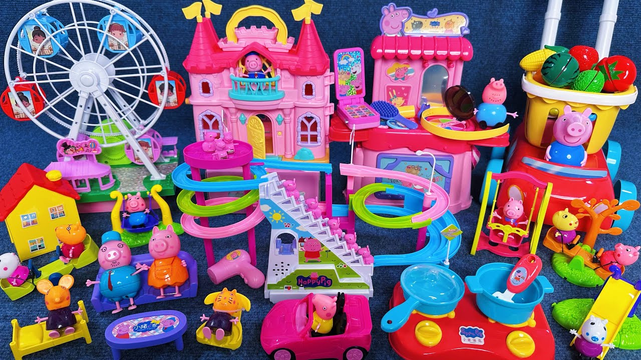 11 Minutes Satisfying with Unboxing Peppa Pig Super Slide Playground Playset ASMR｜Review Toys