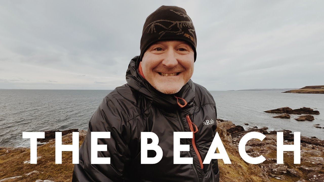 A remote Scottish beach.