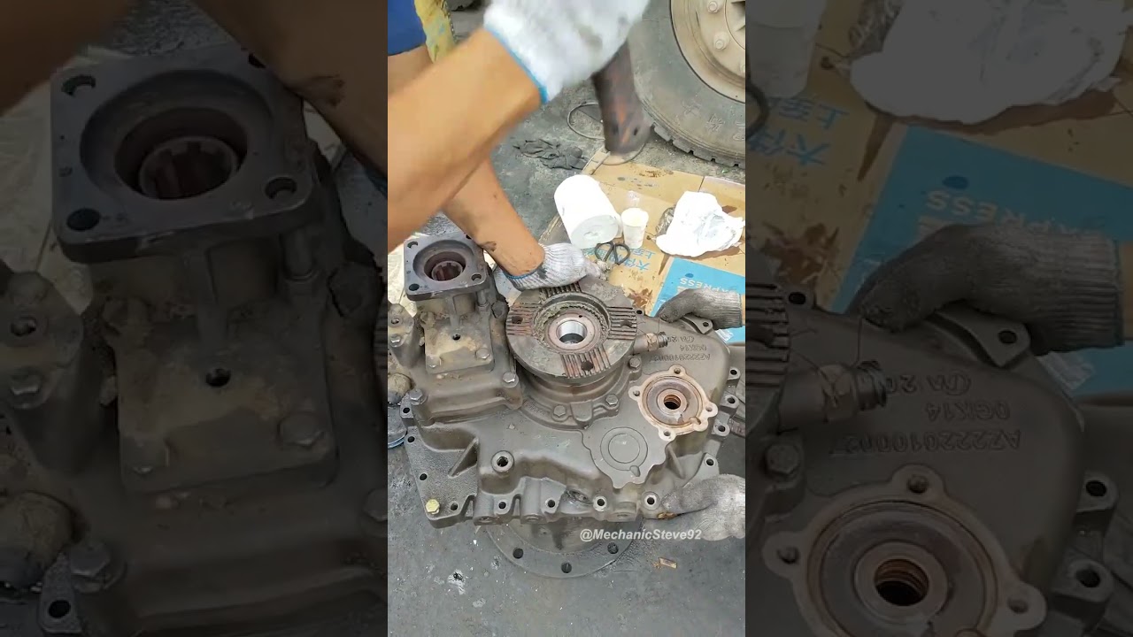 Assembly Heavy Truck 12-speed auxiliary gearbox.