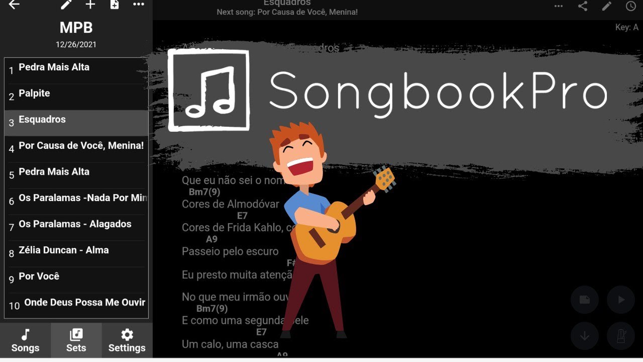 Substitua PASTA por TABLET para apresenta&ccedil;&otilde;es AO VIVO com este APP - SONGBOOKPRO
