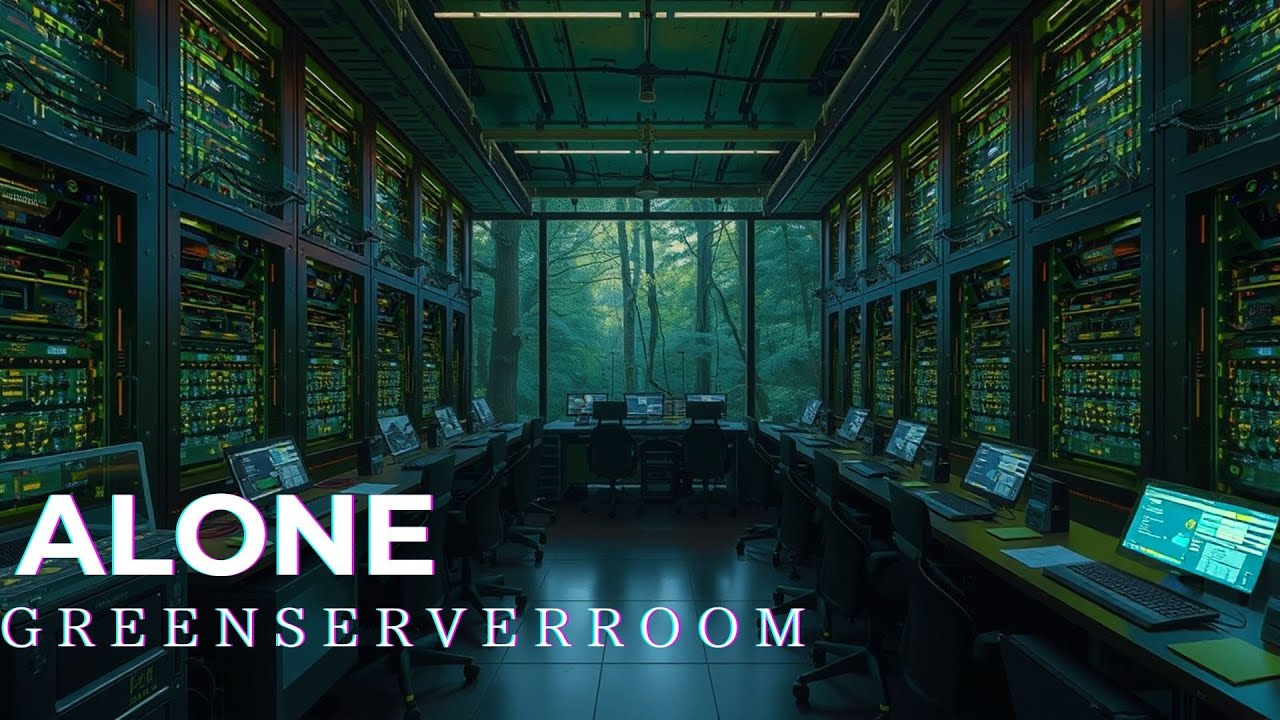 ALONE: Green Server Room | Dark Ambient Focus Music 4K