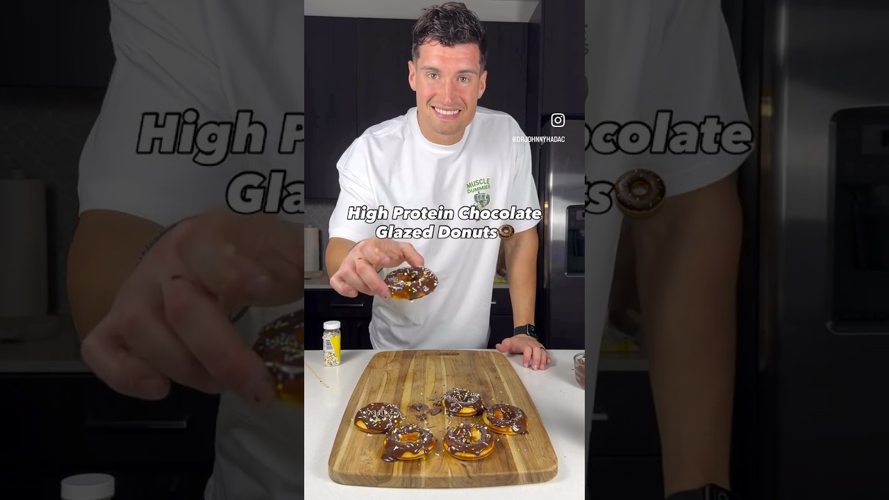 Пончики с шоколадной глазурью и высоким содержанием белка 🍩 