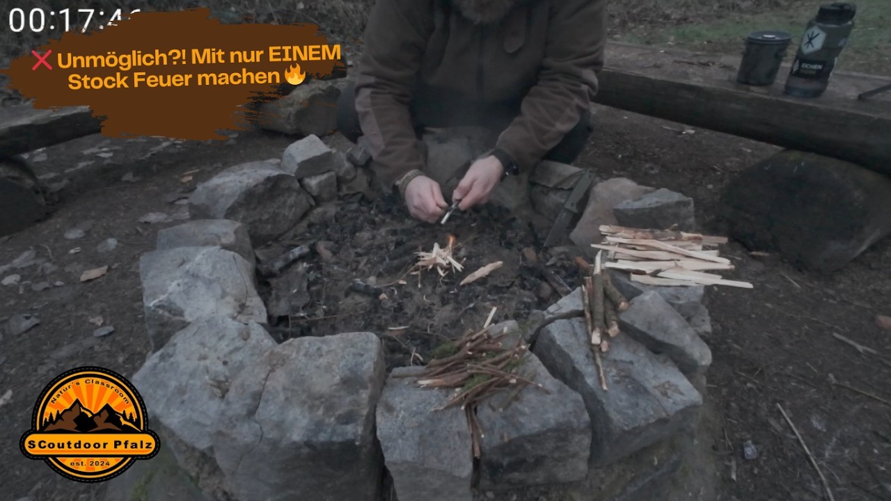 ❌ Unmöglich?! Mit nur EINEM Stock Feuer machen 🔥