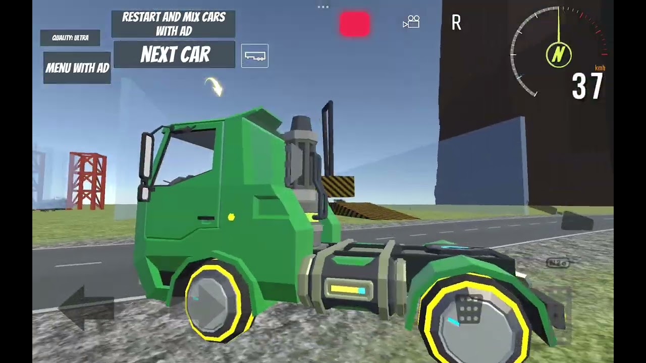 Playing Car crash and smash