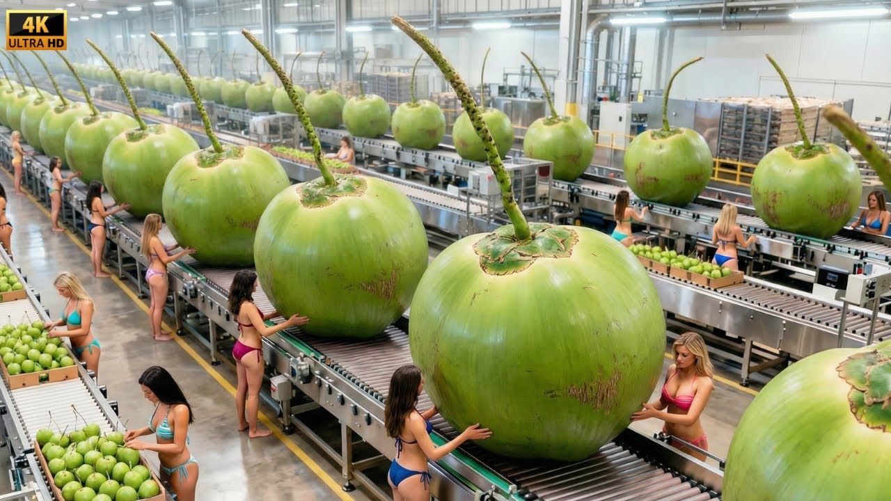 Inside a Modern Tender Coconut Factory: From Coconut Harvest to Tender Coconut Water (Full Process)