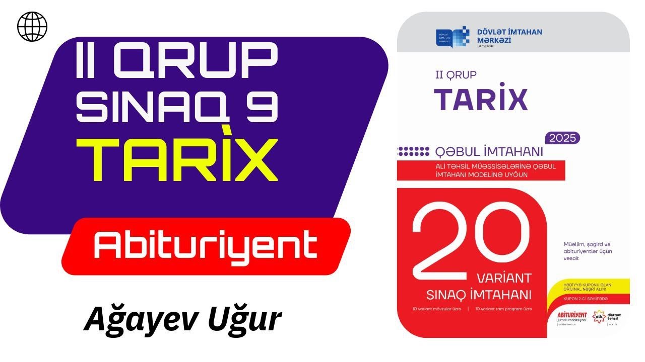 2-ci qrup / Tarix 20 sınaq / DİM / Sınaq 9 / #Uğurmüəllim
