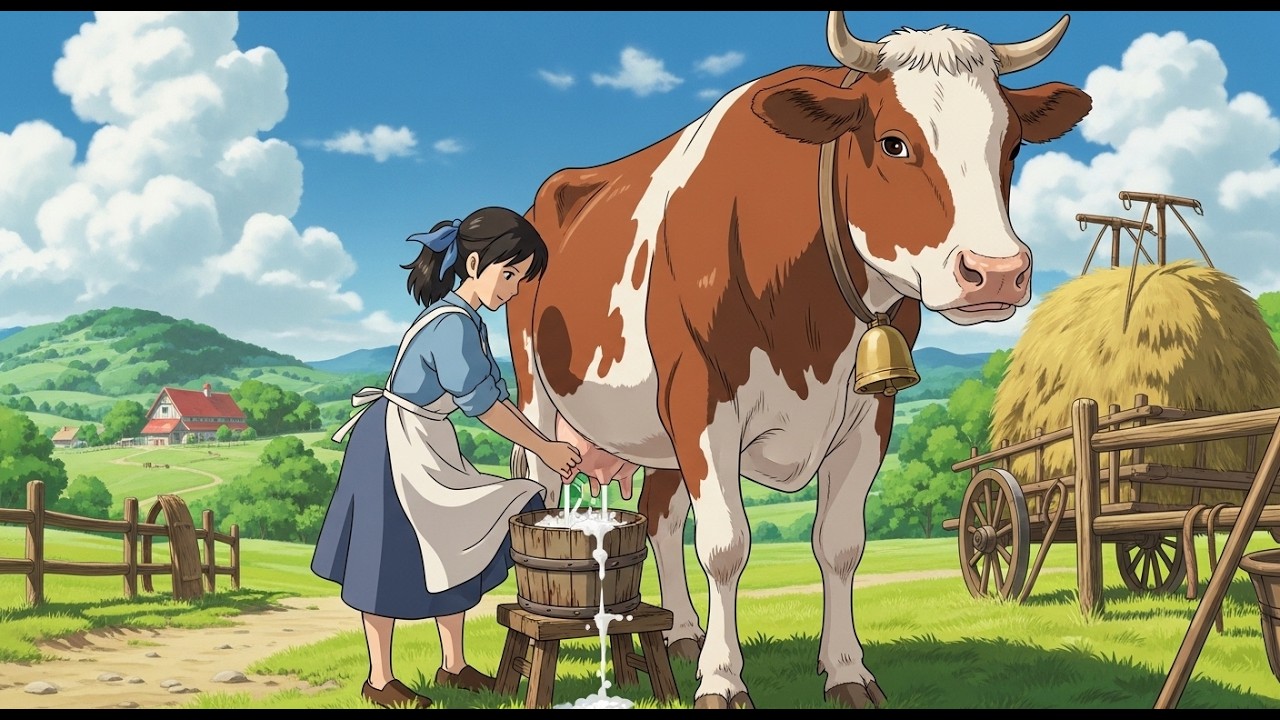 The Morning Milk | Heartwarming Ghibli Style Farm Animation