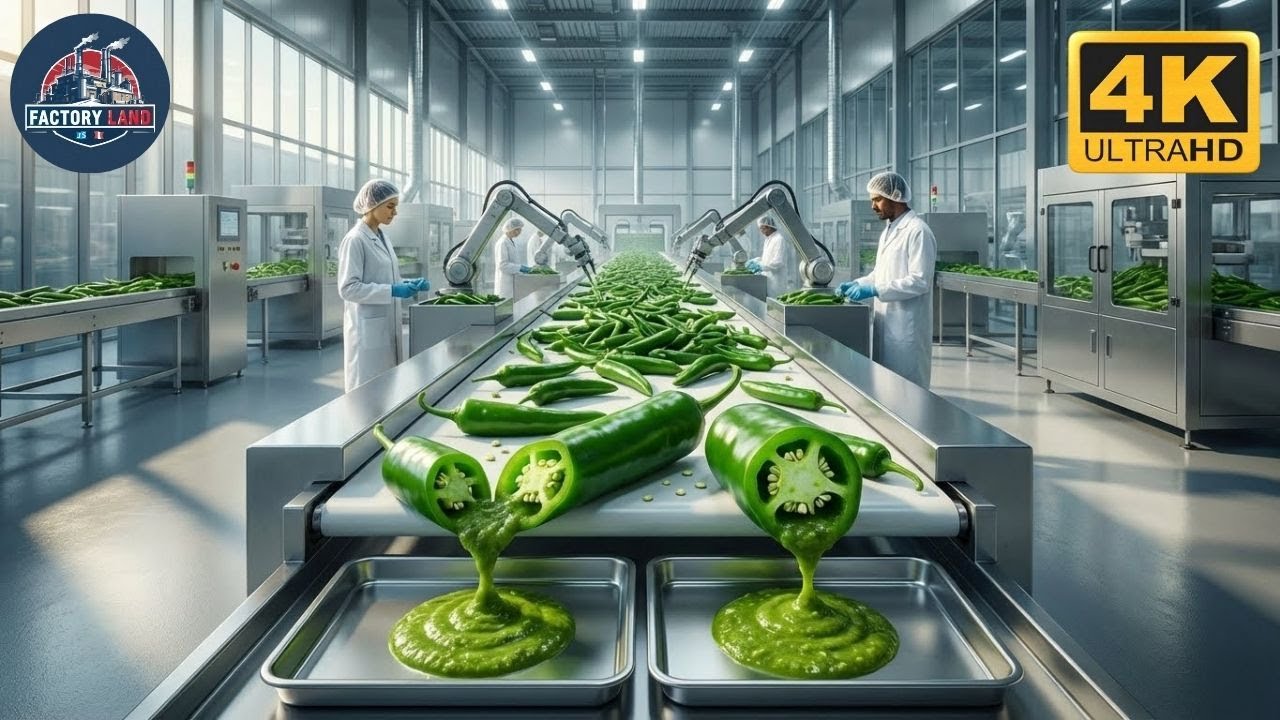 Inside the Modern Green Chilli Factory: From Field to Table (The full Process)#Green Chilli Factory