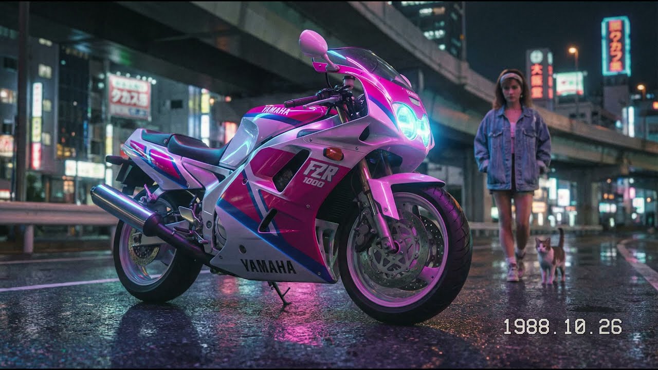 FZR1000 Neon Reflections | Midnight Highway City Pop Instrumental | Night Drive Tokyo/深夜高速を駆けるシティポップ