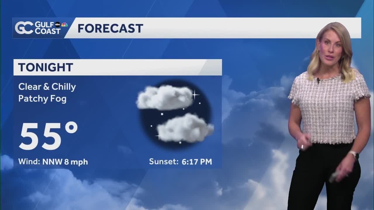 Dry, pleasant Wednesday night for Southwest Florida's Gulf Coast