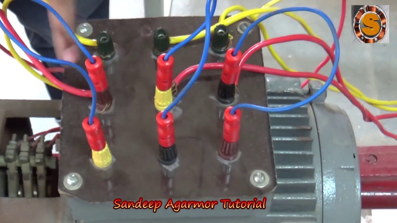 slip ring induction motor connection with starter panel