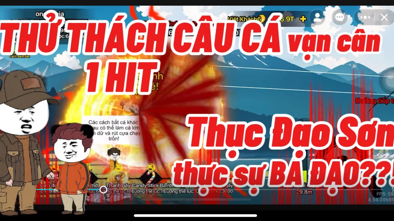 THỬ THÁCH ONE HIT Phá Đảo Câu Cá CAN MÔN ĐOẠN Cha Con Hào Đạo Đế Thực Sự BÁ ĐẠO??