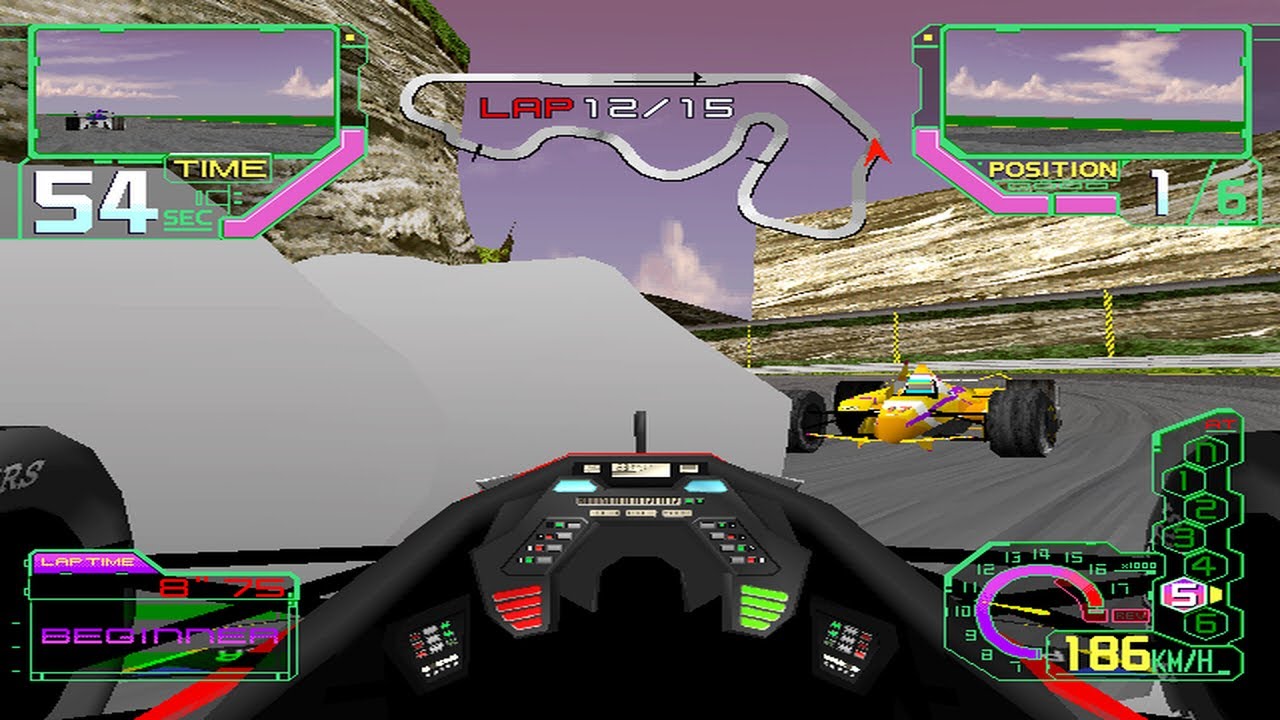Ace Driver: Victory Lap - Red Car - Stream Field Circuit - Cockpit View - 15 Laps - Full Race
