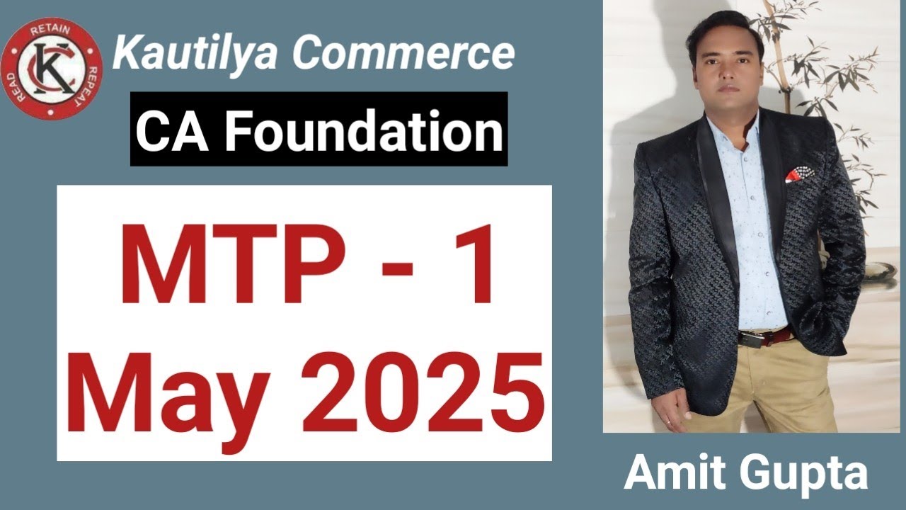 CA Foundation - MTP - 1 May2025