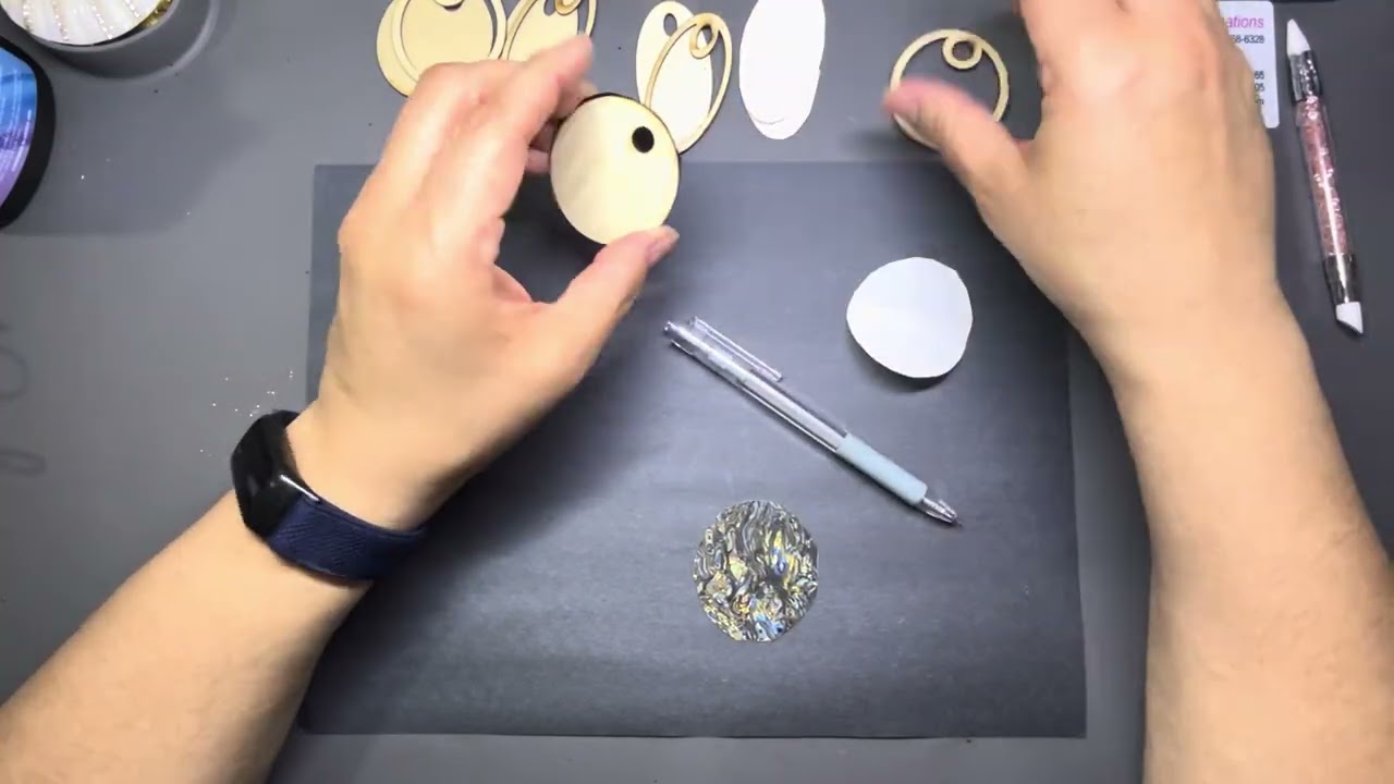 Turn Plain Wood Blanks into LUXURY Jewelry | Abalone Shell, UV Resin & Wood Stain DIY