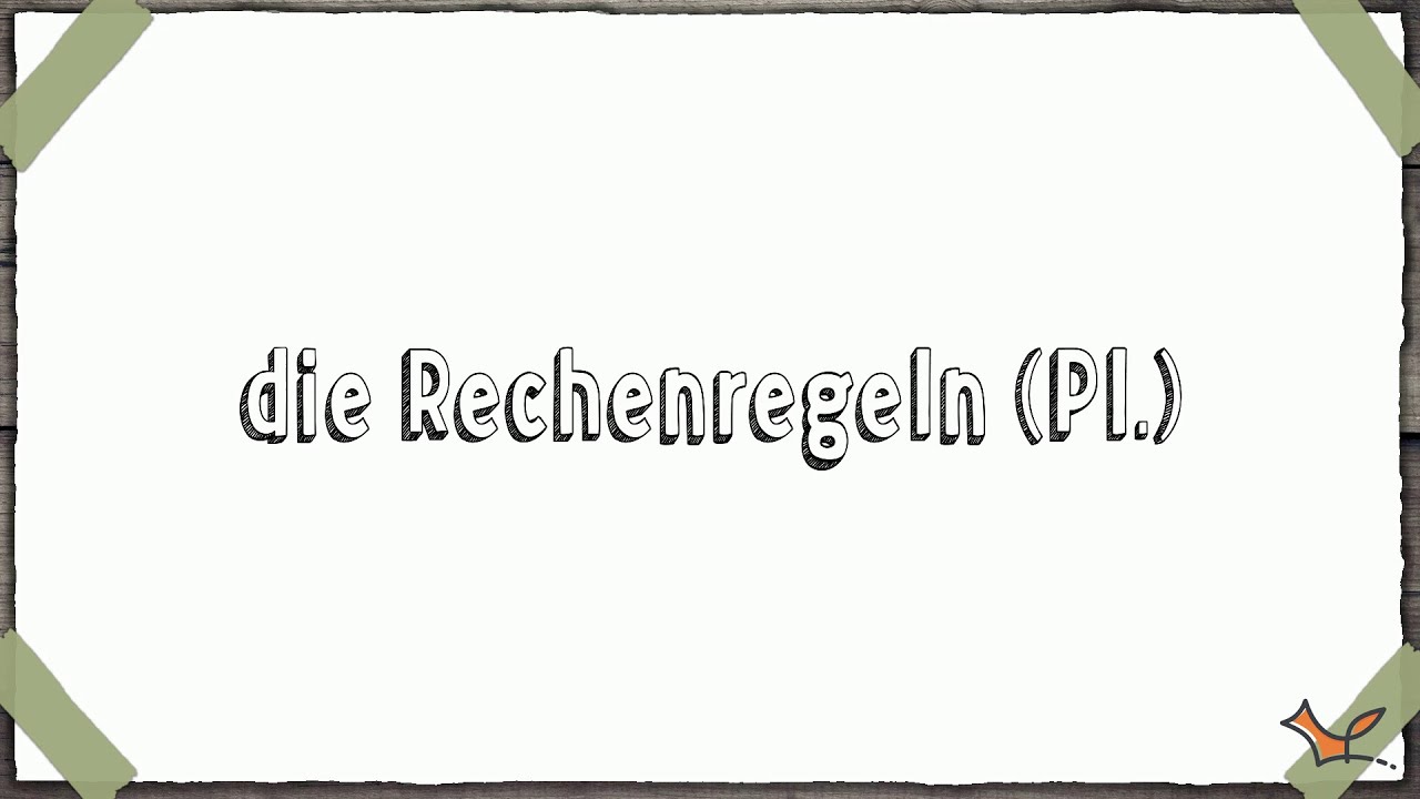 Rechenregeln - Grundrechenarten - Mathematik (Wortschatz)