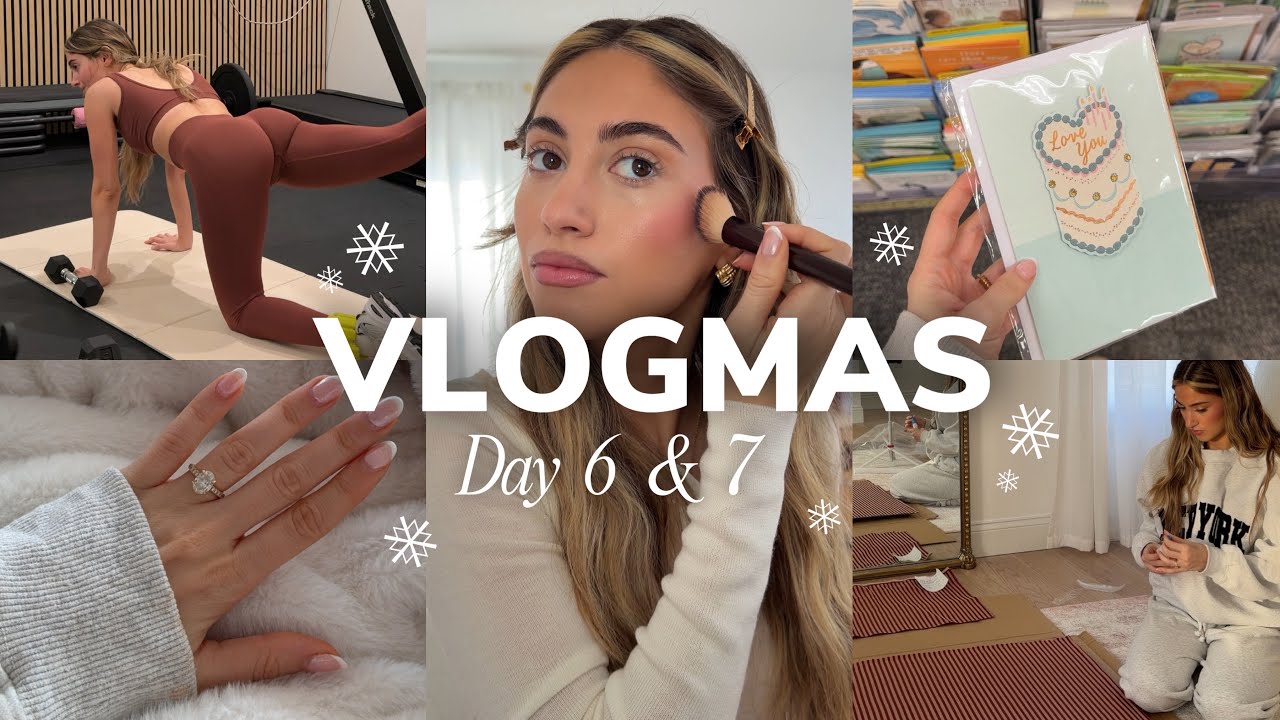 VLOGMAS ДНИ 6 И 7 ❅ тренировка, самодельная рамка для фото, поход по магазинам и подготовка ко дн...