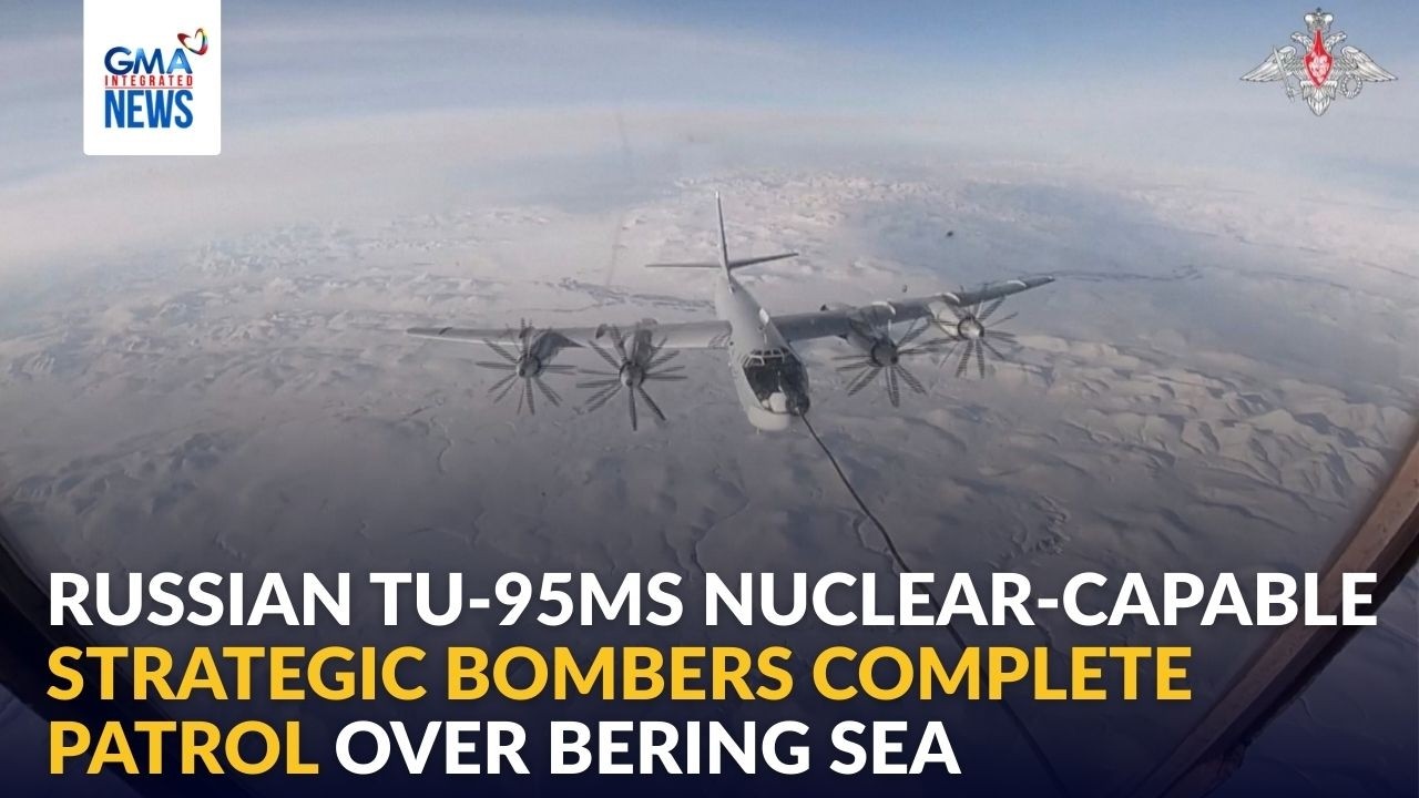 Russian Tu-95MS nuclear-capable strategic bombers complete patrol over Beri... | GMA Integrated News