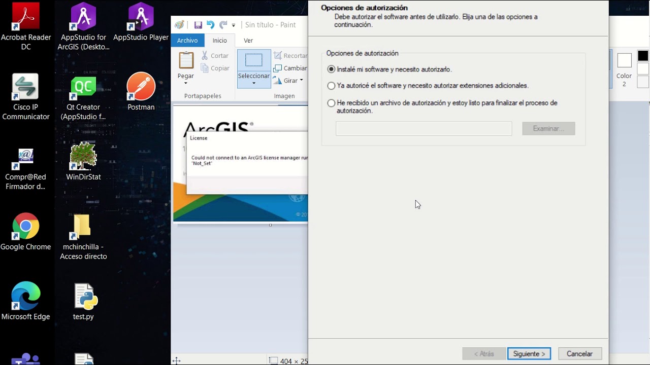 Error License Not_Set al abrir ArcGIS Desktop