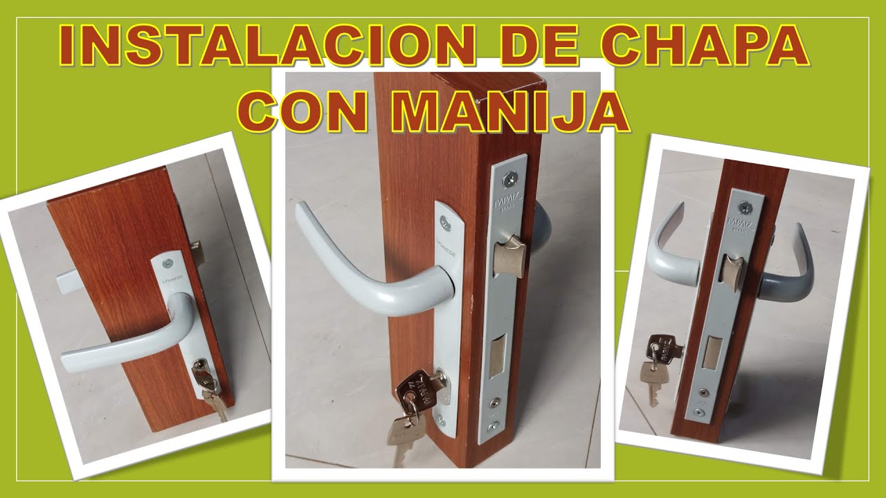 INSTALACIÓN DE CHAPA CON MANIJA EN PUERTA DE ALUMINIO