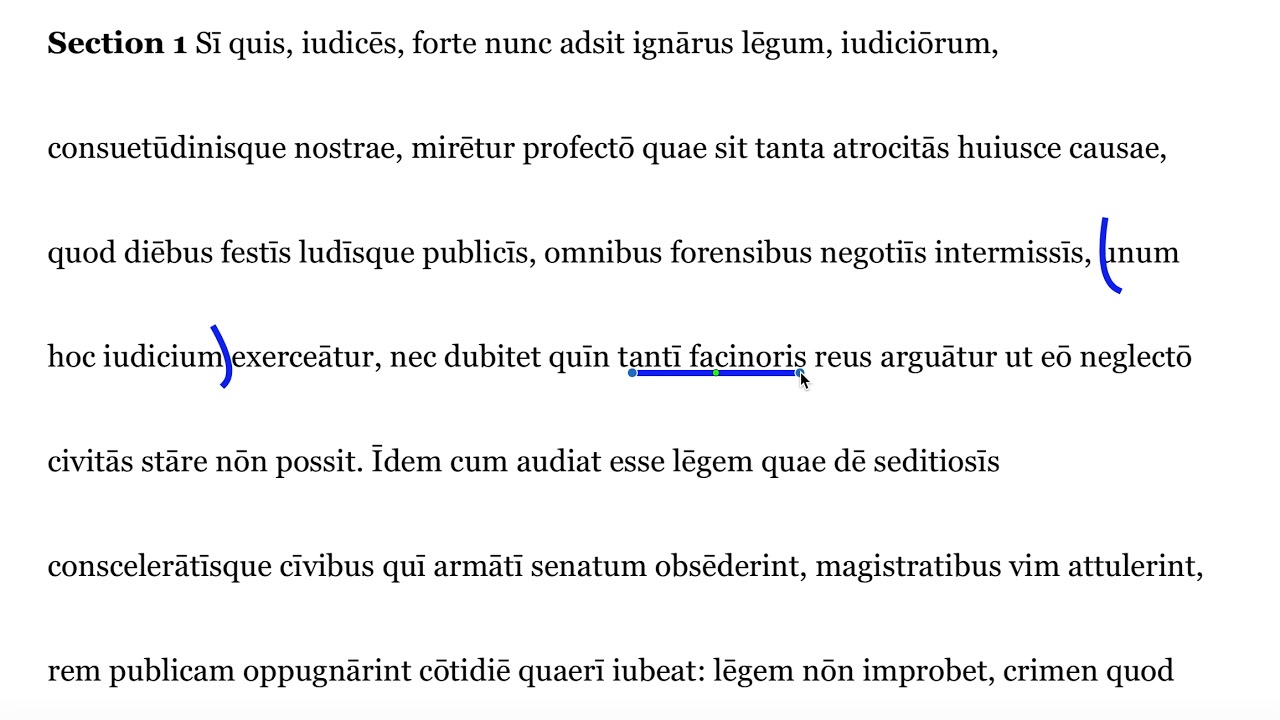 Pro Caelio Section 1a video